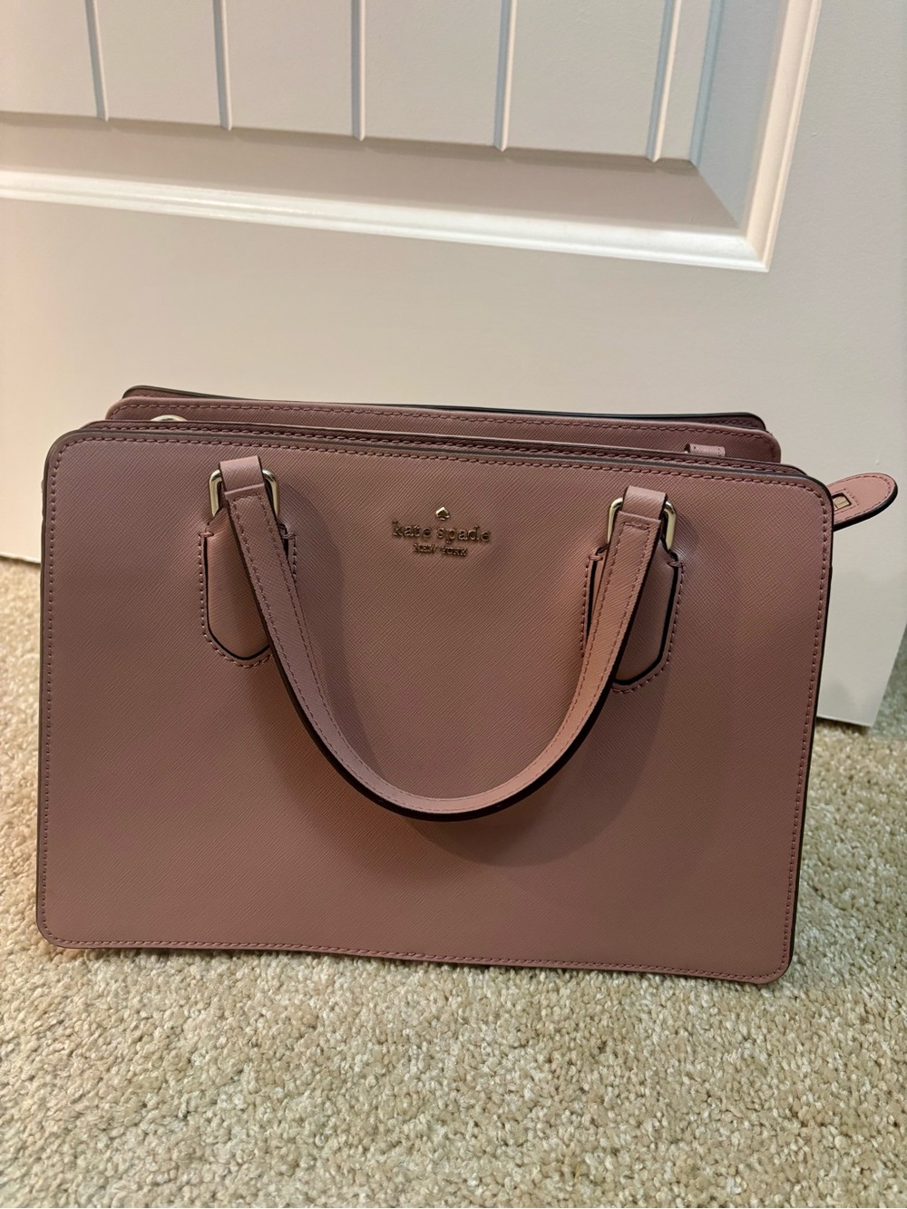 kate spade Dusty Pink Saffiano Satchel Bag